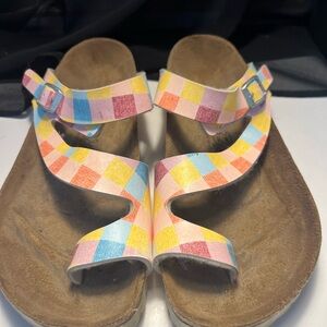 Birkenstock Multicolor Checkered Sandals
